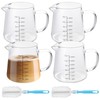 Milkary 4 Pack 12oz Coffee Measuring Glass Cups, Heat Resistant