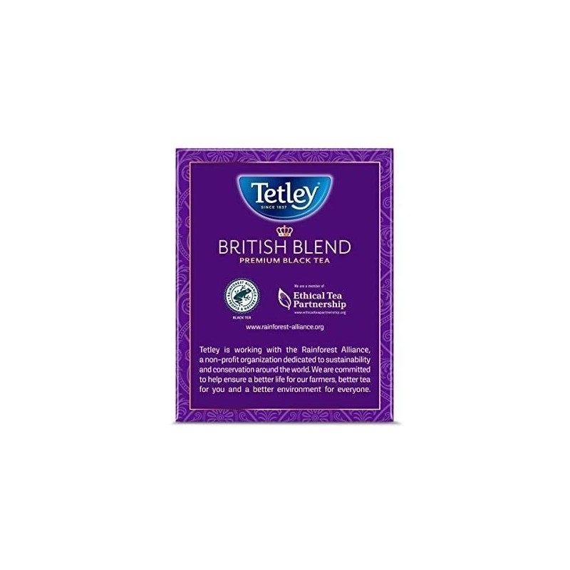 Tetley British Blend Premium Black Tea 320 Tea Bags Rainforest