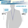 MIFFLIN Lanyard (Black, 3.5x2.25 inch, 100 Pack) with Clear Plastic