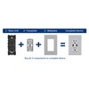 Leviton Pebble Grey USB Outlet Kit 15A Renu