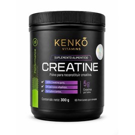 Kenkō Vitamins | Creatina Monohidratada Pura 99.5% · 5 g por Toma | Sin Azúcares · Sin Saborizantes · 0 Calorías · 60 Porciones | 300 g