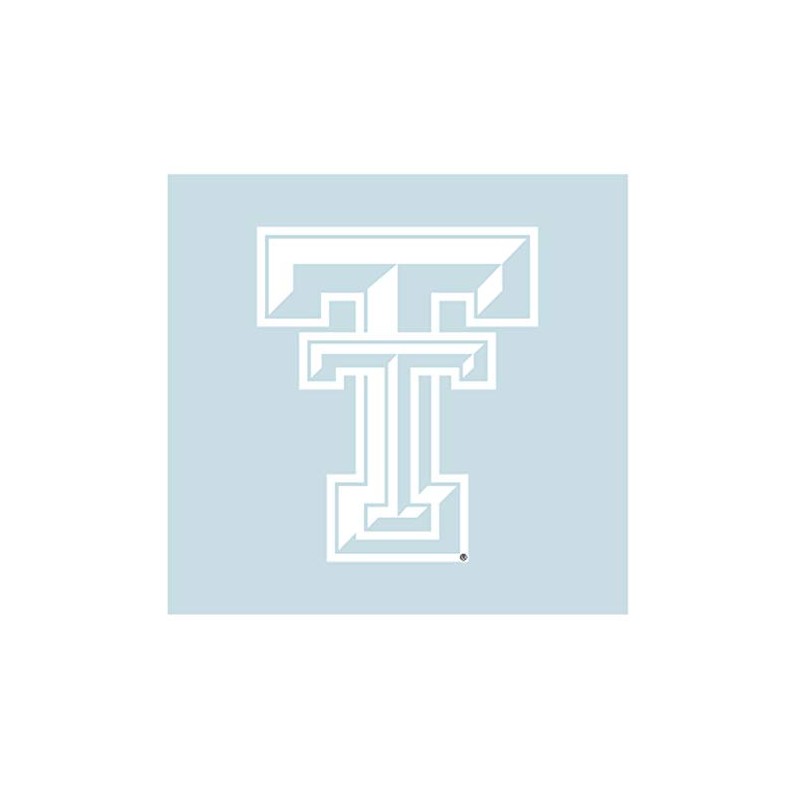 Craftique Texas Tech Decal (White TT Decal (3''4''6''12''18''), 6 in)