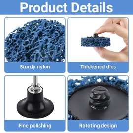 30 Pcs 2 Inch Quick Change Easy Strip Discs, Die Grinder Sanding Disc Paint Stripping Wheels, for Drill Die Grinder Attachments (Blue)