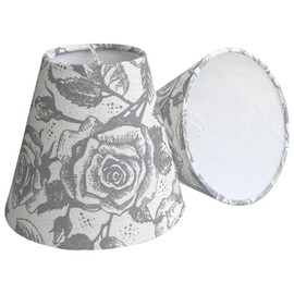 TOOTOO STAR Printed Clip on lamp shade,3x6x5 Inch mini small lamp shades Set of 2 (2 PCS Pack) for Table Chandeliers Wall Replacement