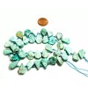 Perfect Gems Natural Green Matte Chrysocolla Teardrop Pear Rough Flat