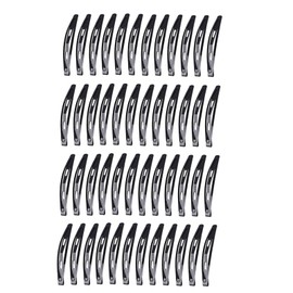 48Pcs Large Metal Snap Hair Clips for Women - 2.16 Inch Black No-slip Clips for Long Hair, Makeup Styling