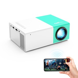 Projector, wepvo WiFi Projector Portable Movie Projector, Phone or Tablet Can be Mirrored to the Projector Wirelessly or Via Data Cable, Compatible with Smartphone/ Tablet/ Laptop/TV Stick/USB Drive