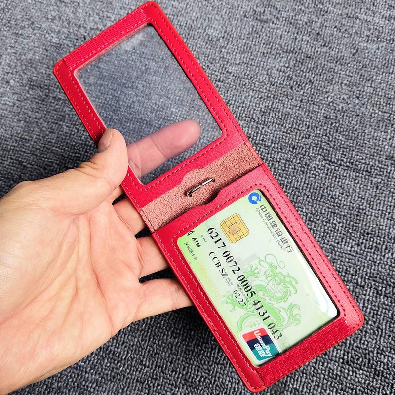 Hibate Genuine Leather Oyster Card Holder Bus Travel Pass Holders