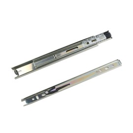 MACHSWON 1 Pair Drawer Slides 35mm Wide Steel Ball Bearing Slide Damping Unbuffered Slide 250mm 3-Section Cabinet Wardrobe Rails 10 Inch Galvanized