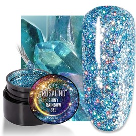 Reflective Glitter Gel Nail Polish, Diamond Nail Glitter, Holographic Nail Polish, Nail Art DIY Manicure Salon, DIY Nail Design, Nail Art Gifts for Girls Women