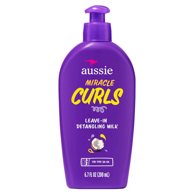 Aussie Miracle Curls with Coconut Oil, Paraben Free Detangling Milk