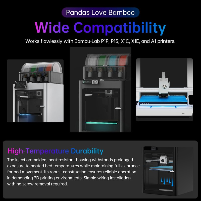 BIQU Panda Status Compatible with Bambu-Lab P1S/P1P/X1C/X1E/A1 3D Printers, Upgrade