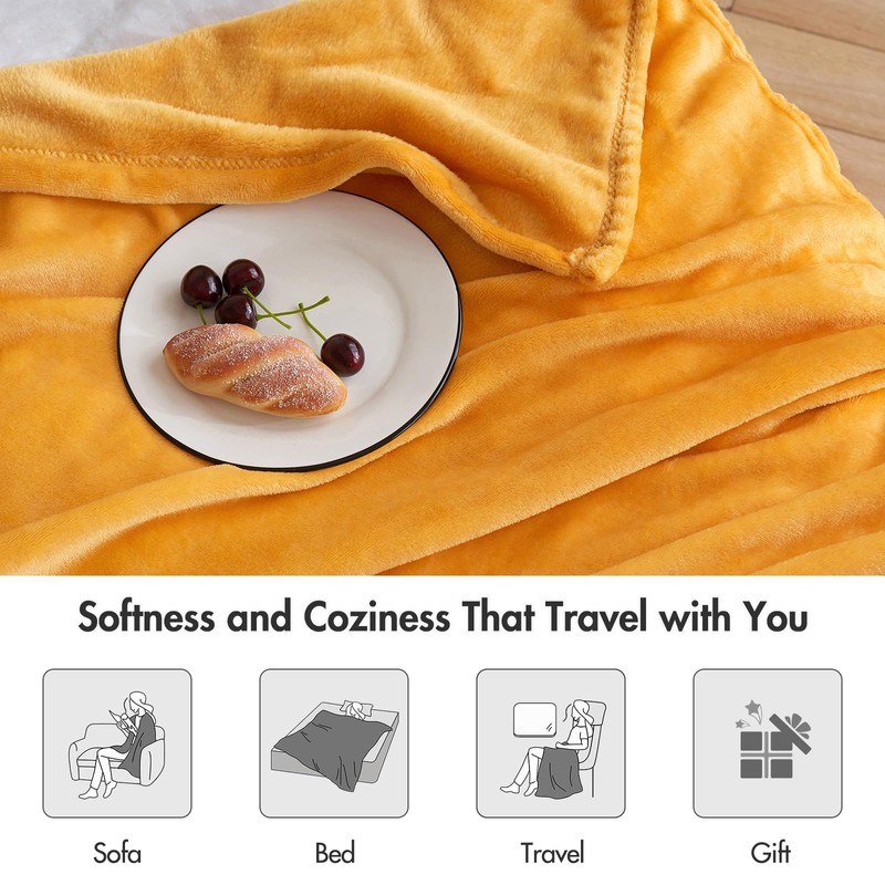 MIULEE Cuddly Blanket, Fluffy Blanket, Fleece Blanket, Couch Blanket, Fluffy
