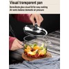 Glass Cooking Pot - 2L/67oz Heat-Resistant Borosilicate Glass Handmade Cookware