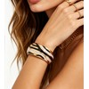 Wotfim Chunky Gold Bangle Bracelets for Women Enamel Zebra-Print Cuff