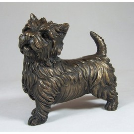 Westie Bronze Dog Sculpture of West Highland Terrier Breed, By Oliver Tupton Ideal Dog Owners Gift Idea