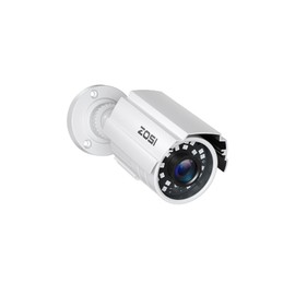 ZOSI Security Camera, Outdoor Surveillance Camera, 1080P, 2.3 Megapixels, Analog/AHD/CVI/TVI Camera, Night Vision Photography, 24 Infrared Lights, 3.6 MM Wide Lens, IP67 Waterproof, Metal