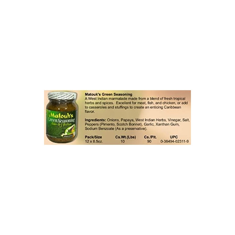 GREEN SEASONING / ALIÑO DE HIERBAS 8.5 OZ (1 JAR)