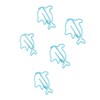 100Pcs Cute Paper Clips Blue Dolphin Style Exquisite Color Strong