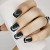 RUNE&SUKYCES Cat eye 30pcs diy Black press on nails short,nail
