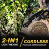 IMOUMLIVE 2-IN-1 Cordless Pole Saw & Mini Chainsaw, 21V 3.0Ah