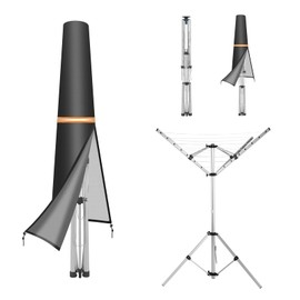 Luziyun Rotary Airer Cover, Protective Cover for Rotary Airer, Rotary Airer with Zip, 420D Oxford, Cover Rotary Airer Protective Cover, Waterproof, Windproof (180 x 18 x 18 cm)