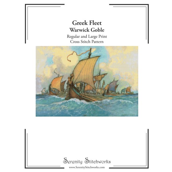 Greek Fleet Cross Stitch Pattern - Warwick Goble: Regular and