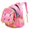 Moonmo Cute Unicorn Face Diamond Bling Waterproof Pink School Backpack