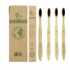 Biodegradable Eco-Friendly Charcoal Infused Bristle Bamboo Toothbrush - Pack of