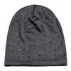 DonDon Women's Slouch Winter Beanie Hat Lined with Star Print