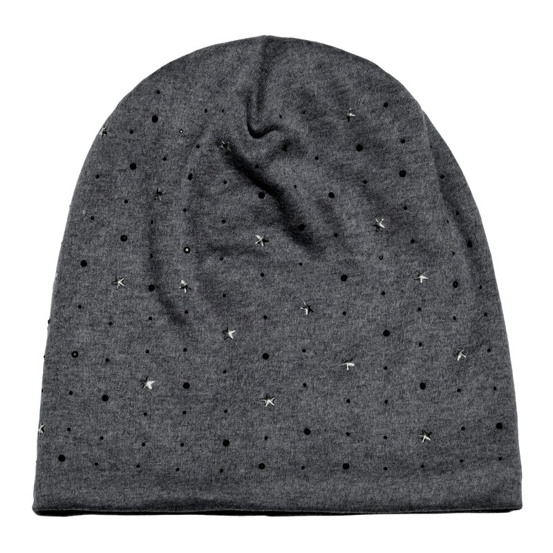 DonDon Women's Slouch Winter Beanie Hat Lined with Star Print