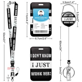 Soleebee ID Badge Holder with Breakaway Lanyard, Black Retractable Badge Reel with Swivel Belt Clip Keychain Vertical ID Card Holder for Nurse Doctor Teacher Student