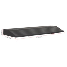 iplusmile 2Pcs Threshold Ramp, Sweeping Robot Climbing Mat Doorways, Wheelchair Threshold Strip Handicap Ramp, Portable Rubber Door Stitching Slope Pad for Sweeping Machine