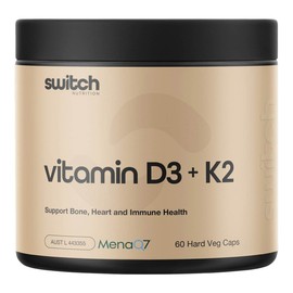 Switch Nutrition Vitamin D3 + K2, 60 Capsules