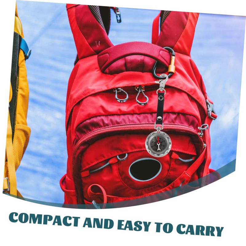 Totority Portable Keychain Compass for Outdoor Navigation Wear Resistant Zinc