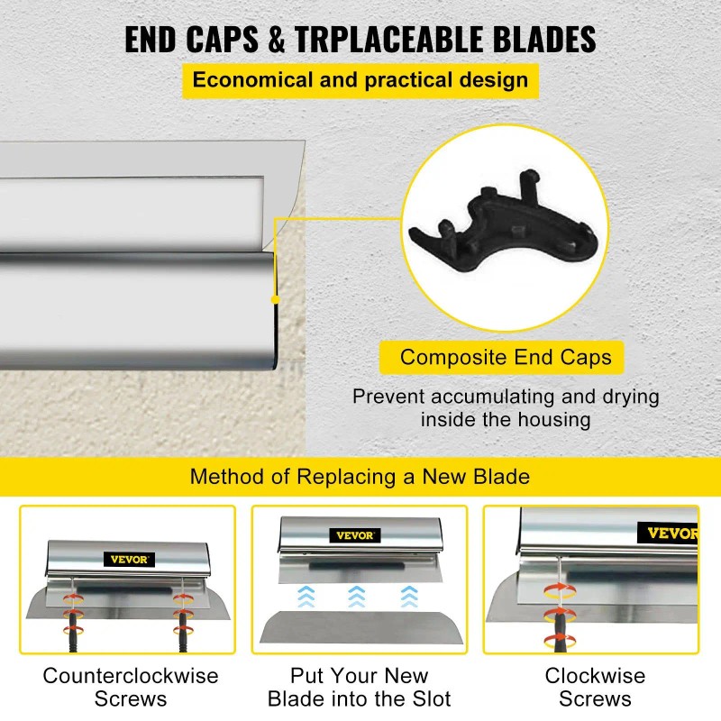 32 Inch Stainless Steel Spatula Aluminum Blade For Gyprock Drywall