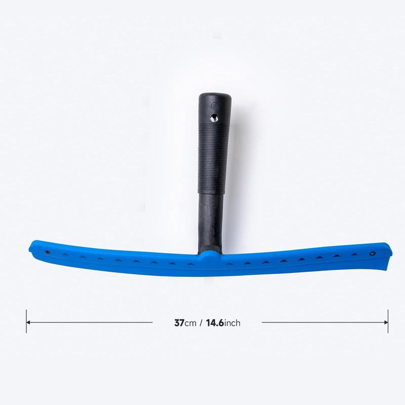 FOSHIO 15 inch Blue Windshield Squeegees, All-Purpose Streak-Free Silicone Squeegee