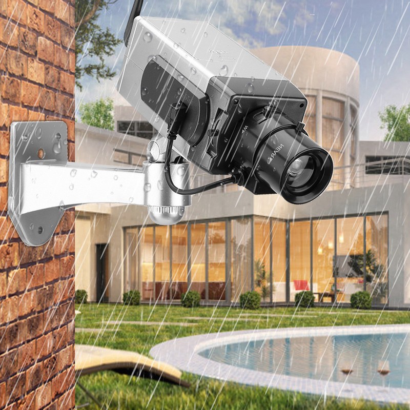 Outdoor Indoor Power Simulation Fake Dummy Camera Security CCTV LED