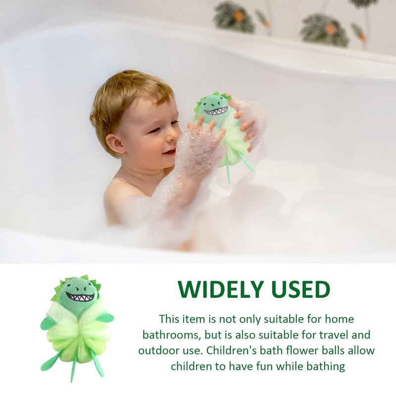 2 Stück Badekugeln, 2 Stück No-Punch-Haken, Kreativer Bade-Luffa, Interessante Kinder-Badekugeln,