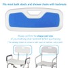 MESINURS Shower Chair Back Mat, Blue, EVA Foam, Bath Safety