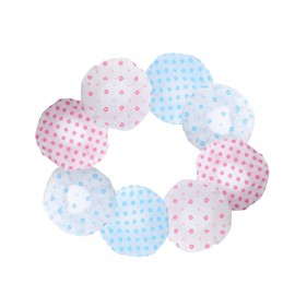 Ipetboom 8pcs Shower Cap Reusable Eva Hair Protection Bonnet with Elastic Band for Kitchen Spa Travel and Gym Use Dotted and Floral Designs for Men Women