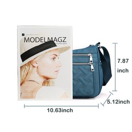 YANAIER Women Crossbody Shoulder Bag Multi Pocket Lightweight Quilted Messenger Bag Travel Handbag Purse Yellow