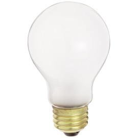 Satco S5021 34-Volt 50-Watt A19 Medium Base Light Bulb, Frosted