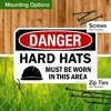 Danger Hard Hats Must Be Worn In This Area OSHA