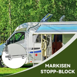 JKITNHJOT Pack of 6 Piping Stoppers, 8-10 mm Stopper for Piping Rail, Piping Strip Hook with Carabiner, Stainless Steel Awning Hooks, Piping Stopper for Caravan, Motorhome, Caravan, Campervan, Boat