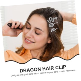 WOONEKY Metal Dragon Shape Hair Clip Punk Bobby Pin Women Hairpin Cool Style for Girls