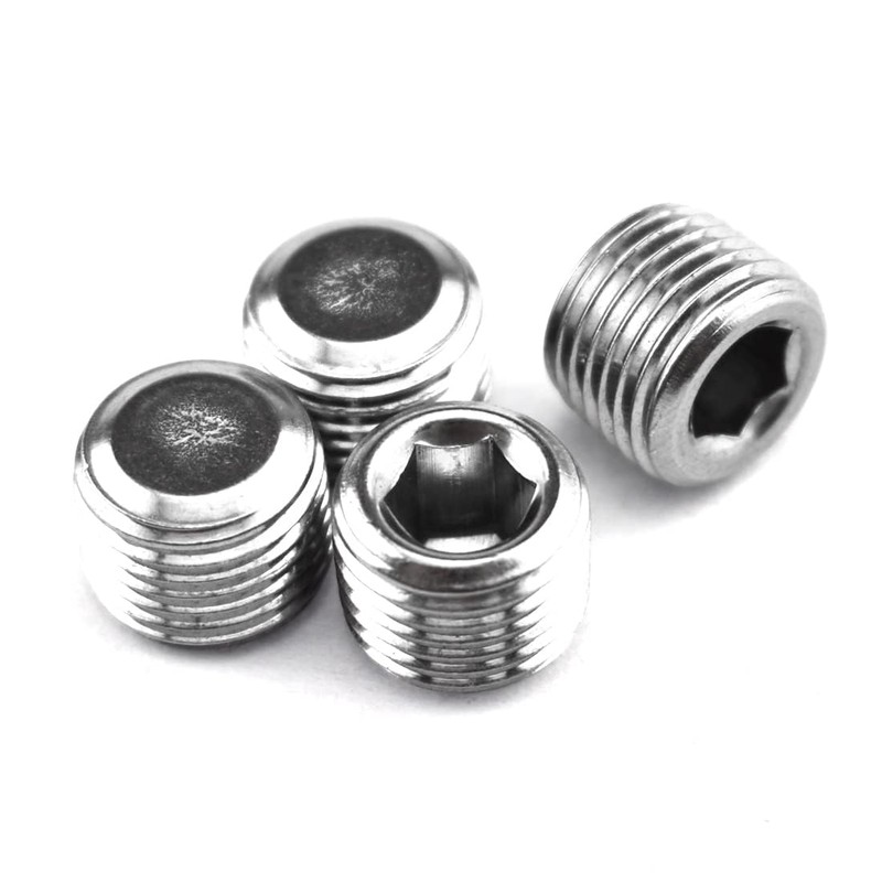 Internal Hex Countersunk Male Thread Pipe Plug Connector，ZESE 4PCS 3/8"NPT