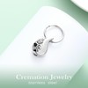 Yinplsmemory Pet Cremation Jewelry Paw Print Urn Keychain for Dog/Cat