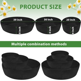 Wenfan 3 Tiered Strawberry Planter Non-Woven Fabric Raised Garden Bed Stackable Strawberry Planter Bag Felt Raised Planter Container for Growing Vegetables Herb Plant, 8 Inch Deep, Round