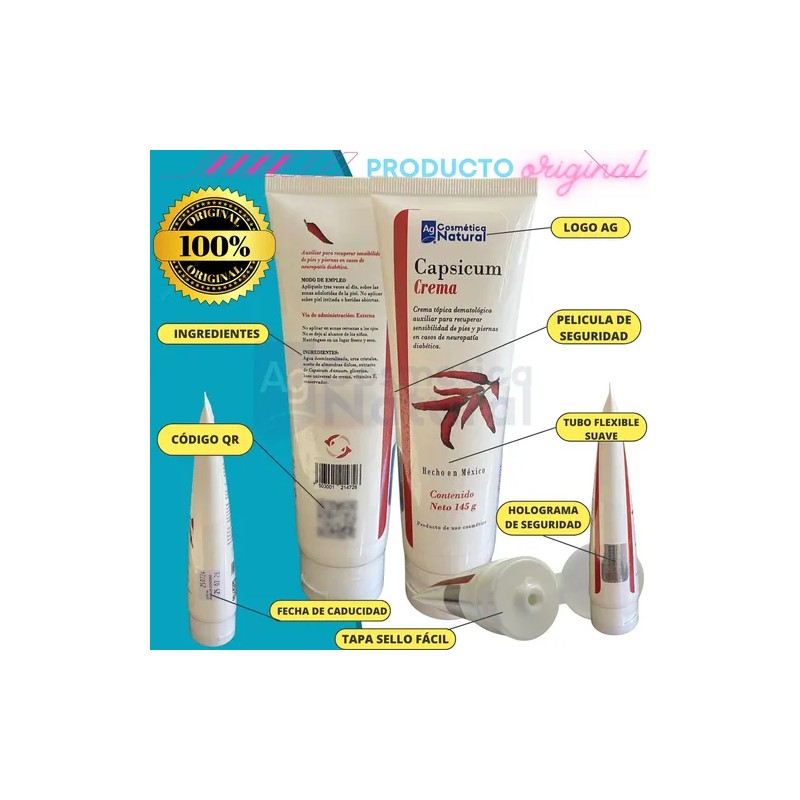 Pack 2 Cremas Para Neuropatia Diabetica Capsicum Para Ardor